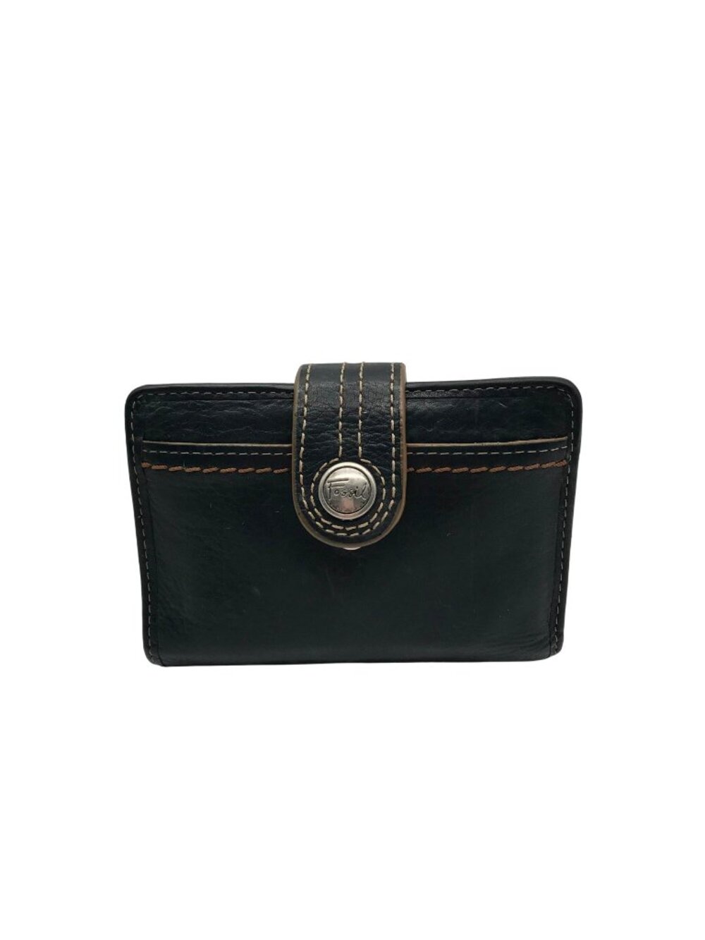 Fossil Black Vintage Double Snap Wallet